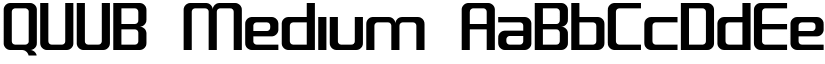 QUUB Medium font