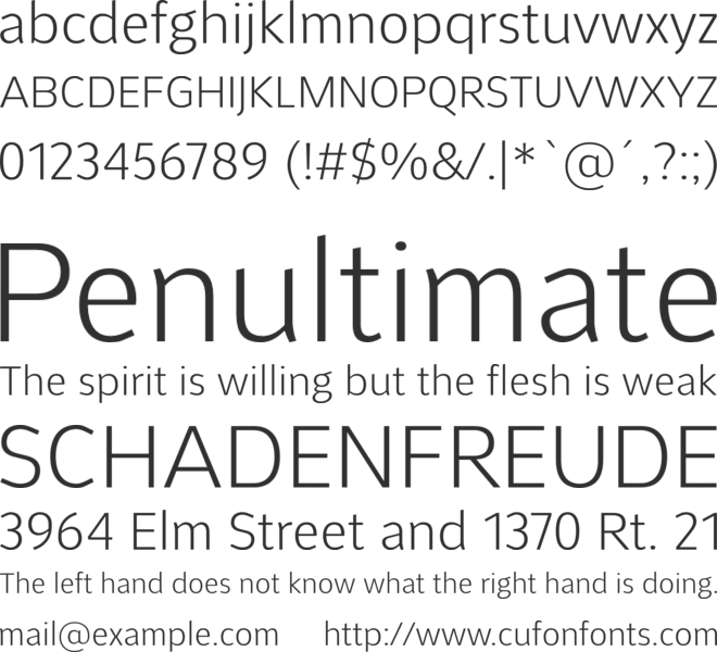Aretha font preview