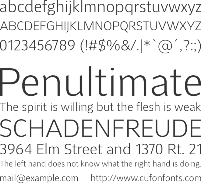 Aretha font preview
