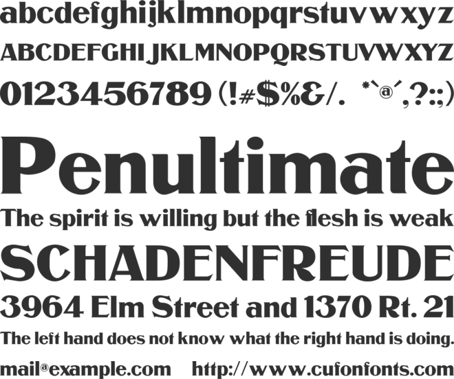 Murden CF ExtraBold font preview