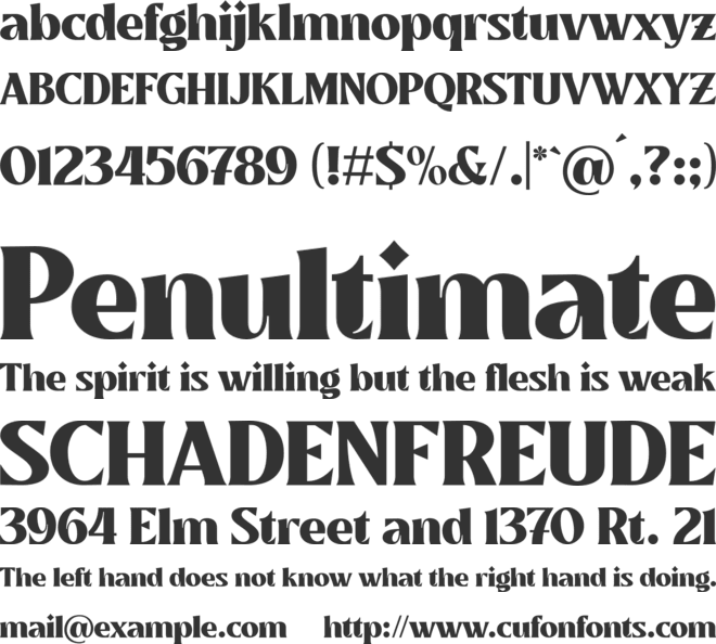 Mullingar font preview