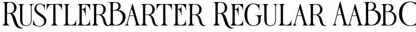 RustlerBarter Regular font