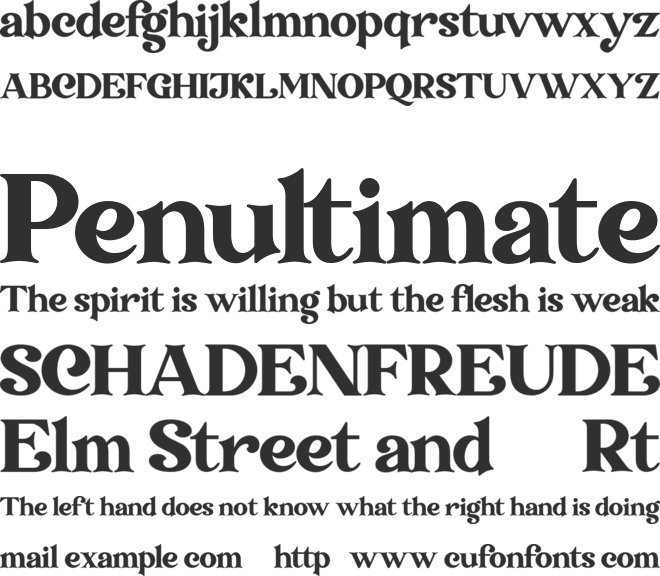 Transcity font preview