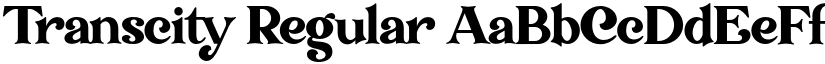 Transcity Regular font