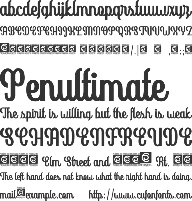 Goldenlife font preview