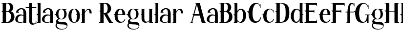 Batlagor Regular font