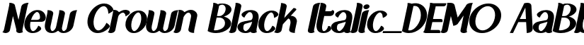 New Crown Black Italic_DEMO font