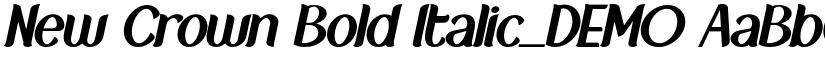 New Crown Bold Italic_DEMO font
