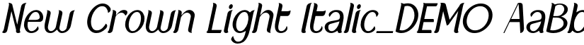 New Crown Light Italic_DEMO font