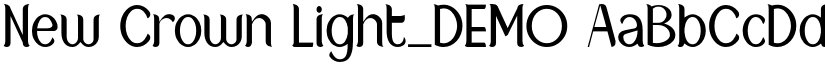 New Crown Light_DEMO font