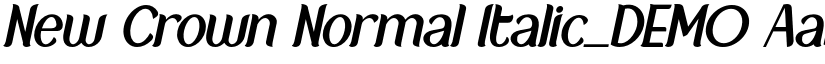 New Crown Normal Italic_DEMO font