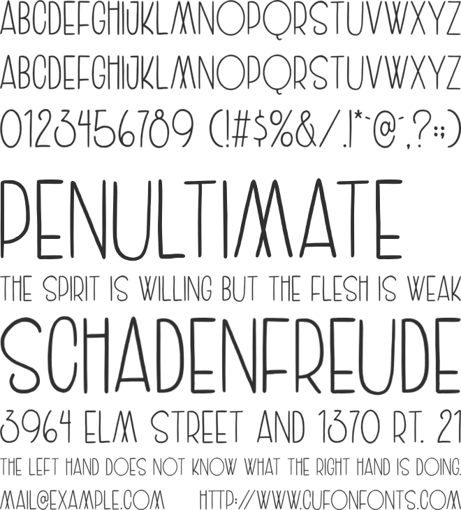 Amoore font preview