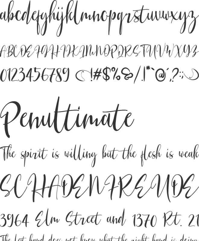 Generating Script font preview