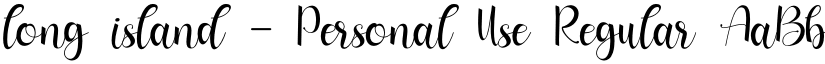 long island - Personal Use Regular font