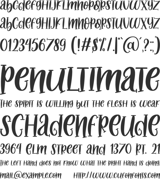 Midnight Story font preview