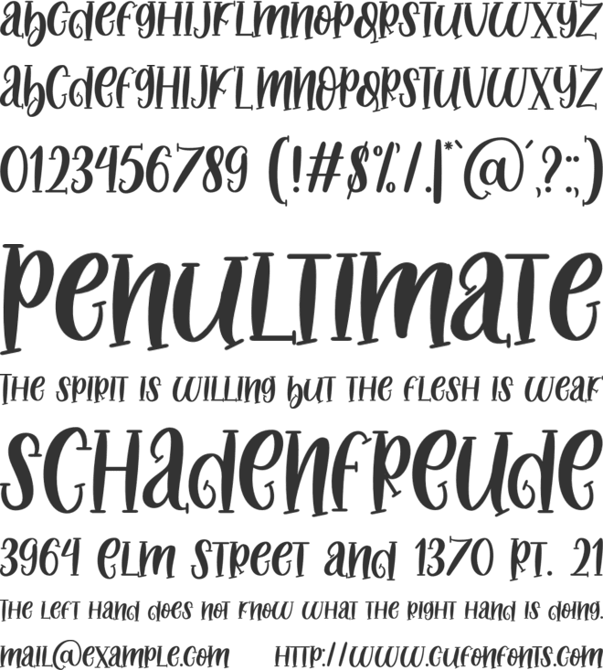 Midnight Story font preview