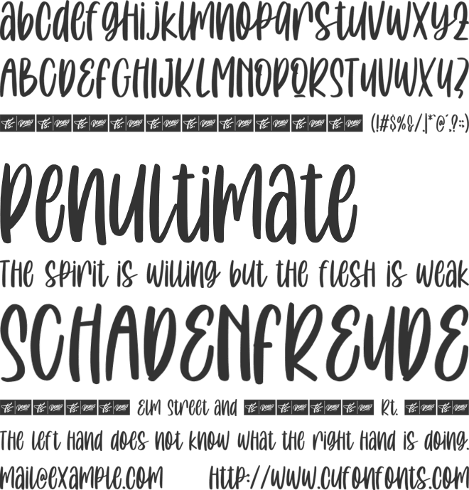 Cute Pinkies font preview