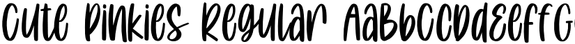 Cute Pinkies Regular font