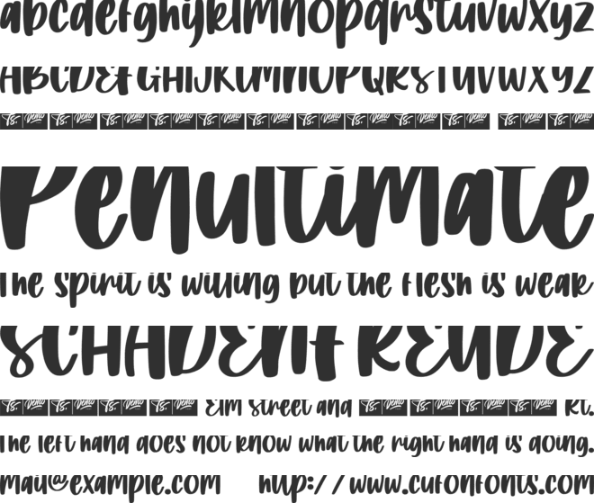Island Namina font preview