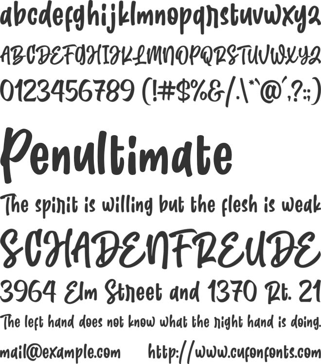 Cute Gorilla font preview