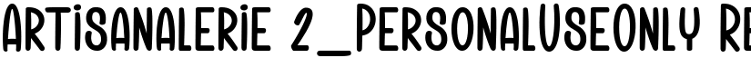 Artisanalerie 2_PersonalUseOnly Regular font