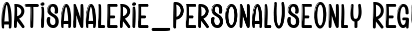 Artisanalerie_PersonalUseOnly Regular font