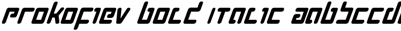 Prokofiev Bold Italic font