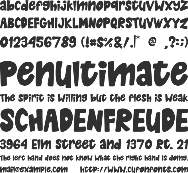 Little Paws font preview