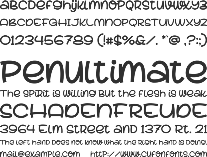 Lovely Creamy font preview