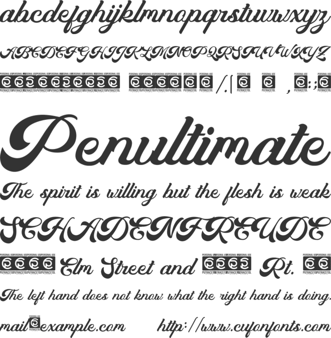 Mahacara font preview