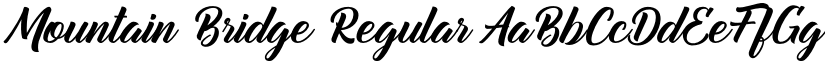 Mountain Bridge Regular font