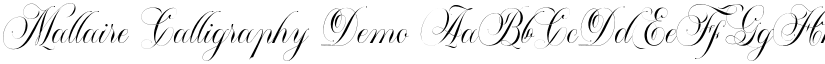 Mallaire Calligraphy Demo font
