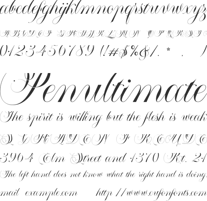 Mallaire font preview