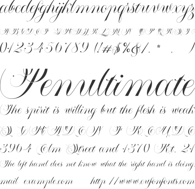 Mallaire font preview