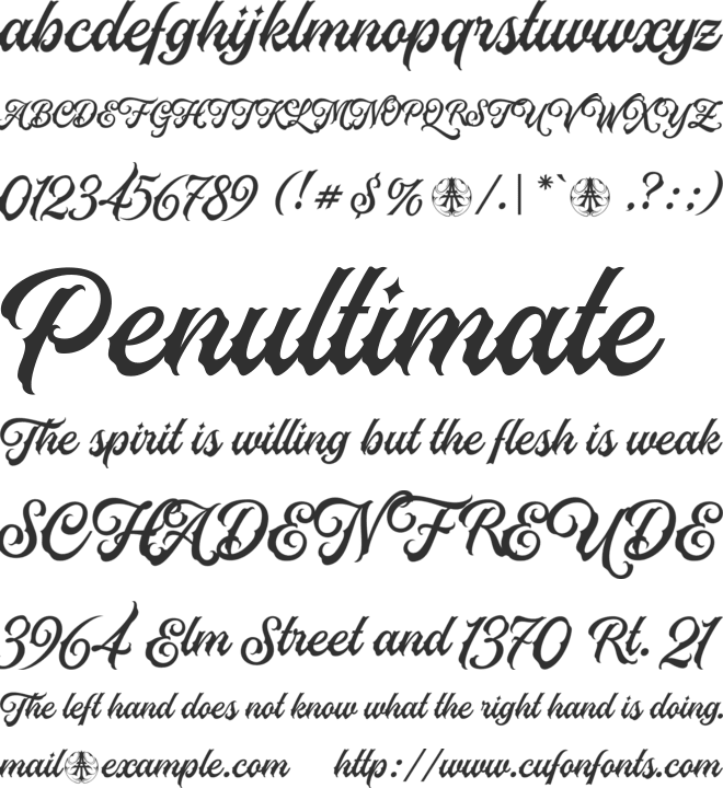 Alevantre Personal Use Only font preview
