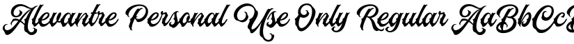 Alevantre Personal Use Only font download