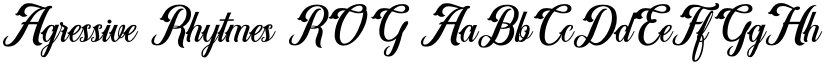 Agressive Rhytmes ROG font