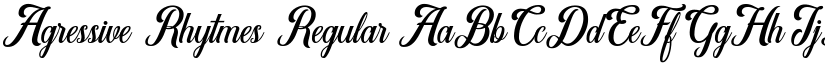 Agressive Rhytmes Regular font