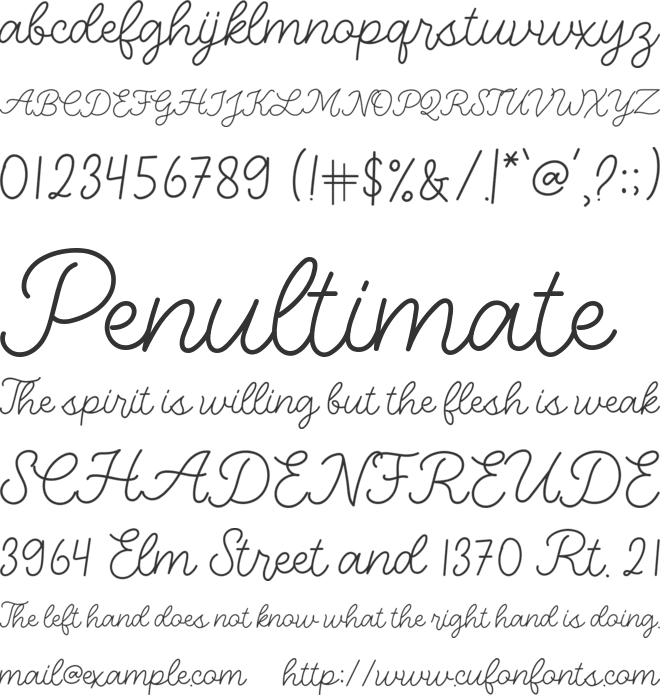 Lovadea font preview