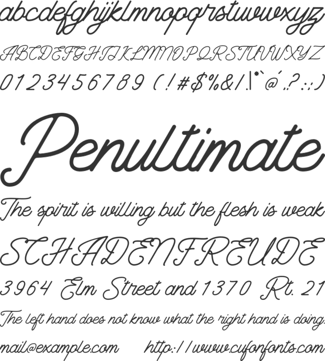 The Banten font preview