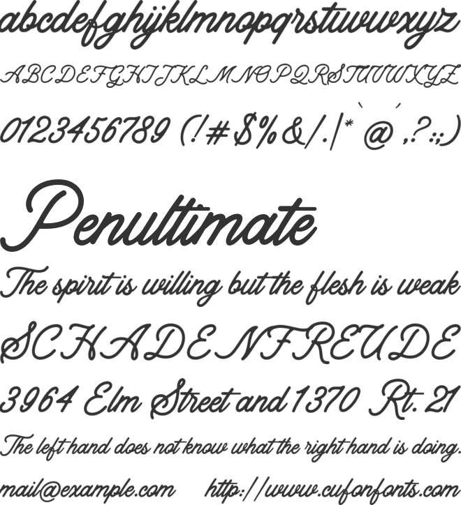 Northland Script font preview