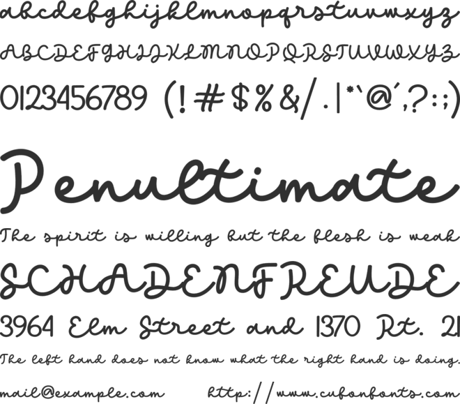 Kind Heart font preview