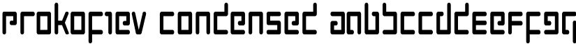 Prokofiev Condensed font