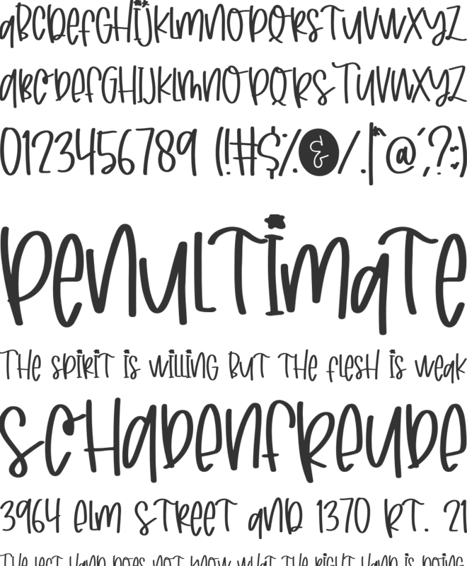 Joyfull Summer font preview