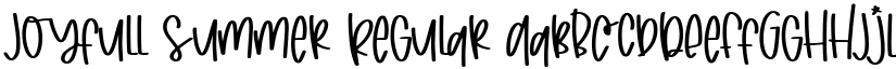 Joyfull Summer Regular font