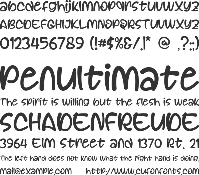 Relaxnes font preview