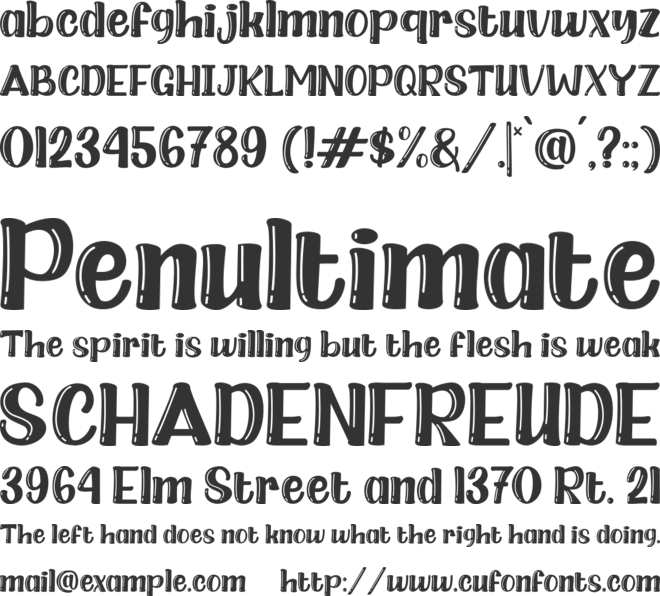 Bubble Jelly Shadow font preview