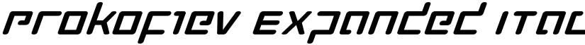 Prokofiev Expanded Italic font