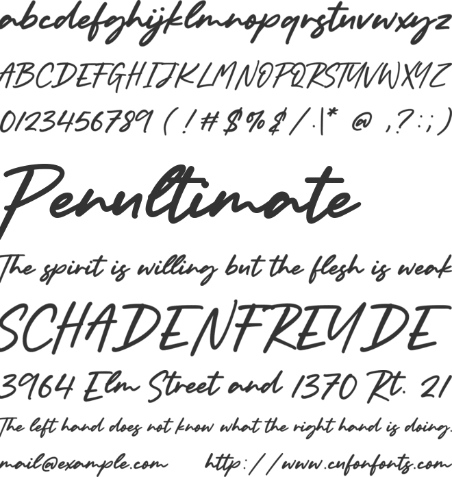 Bolognaise font preview