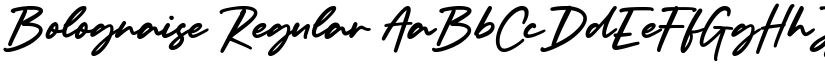 Bolognaise Regular font